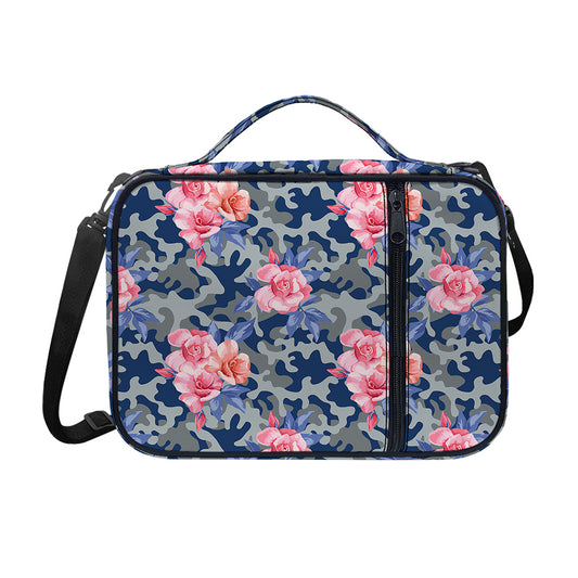 Pink Rose Flower Camouflage Print Shoulder Strap Bible Bag