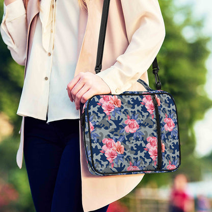 Pink Rose Flower Camouflage Print Shoulder Strap Bible Bag