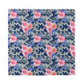 Pink Rose Flower Camouflage Print Silk Bandana