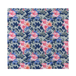 Pink Rose Flower Camouflage Print Silk Bandana