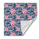 Pink Rose Flower Camouflage Print Silk Bandana