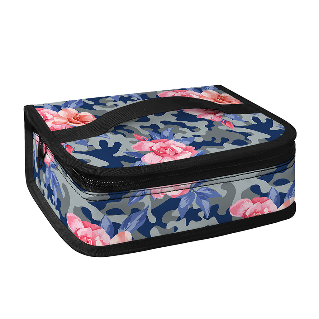 Pink Rose Flower Camouflage Print Small Lunch Bag