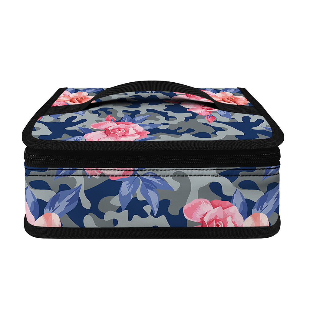 Pink Rose Flower Camouflage Print Small Lunch Bag