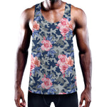 Pink Rose Flower Camouflage Print Training Tank Top