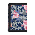Pink Rose Flower Camouflage Print Trifold Wallet