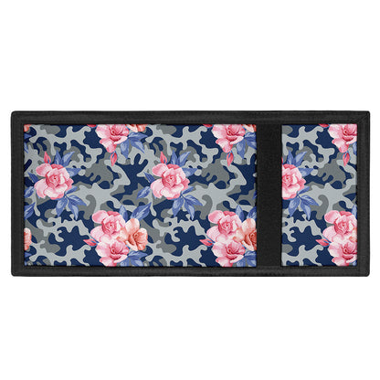 Pink Rose Flower Camouflage Print Trifold Wallet