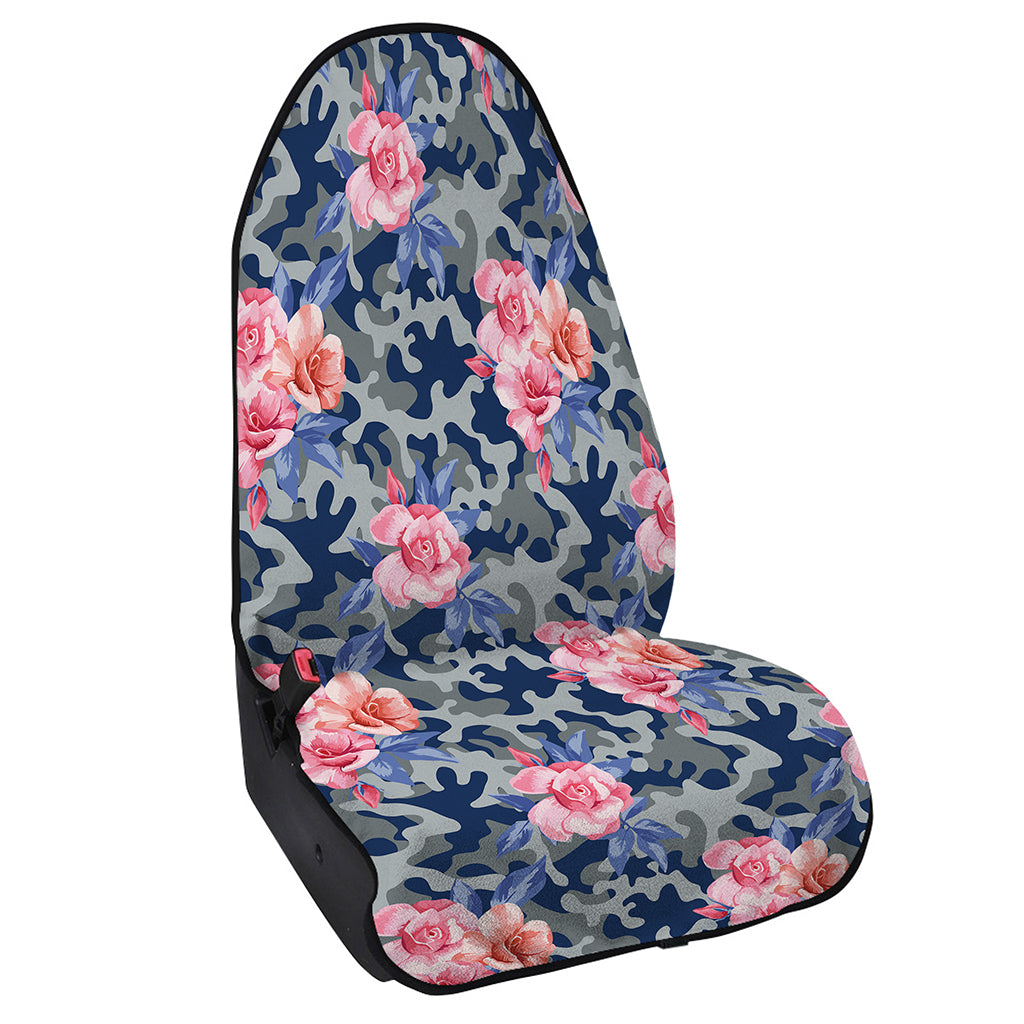 Pink Rose Flower Camouflage Print Waterproof Car Seat Cover