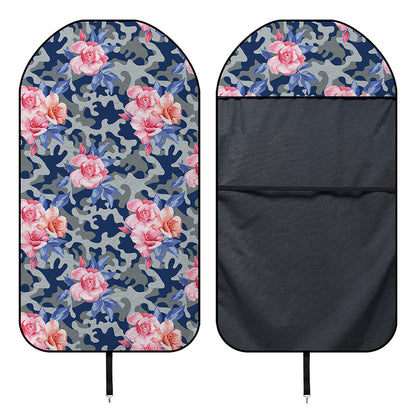 Pink Rose Flower Camouflage Print Waterproof Car Seat Cover