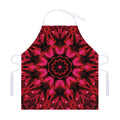 Pink Rose Kaleidoscope Print Adjustable Apron