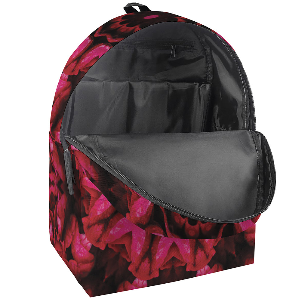 Pink Rose Kaleidoscope Print Backpack