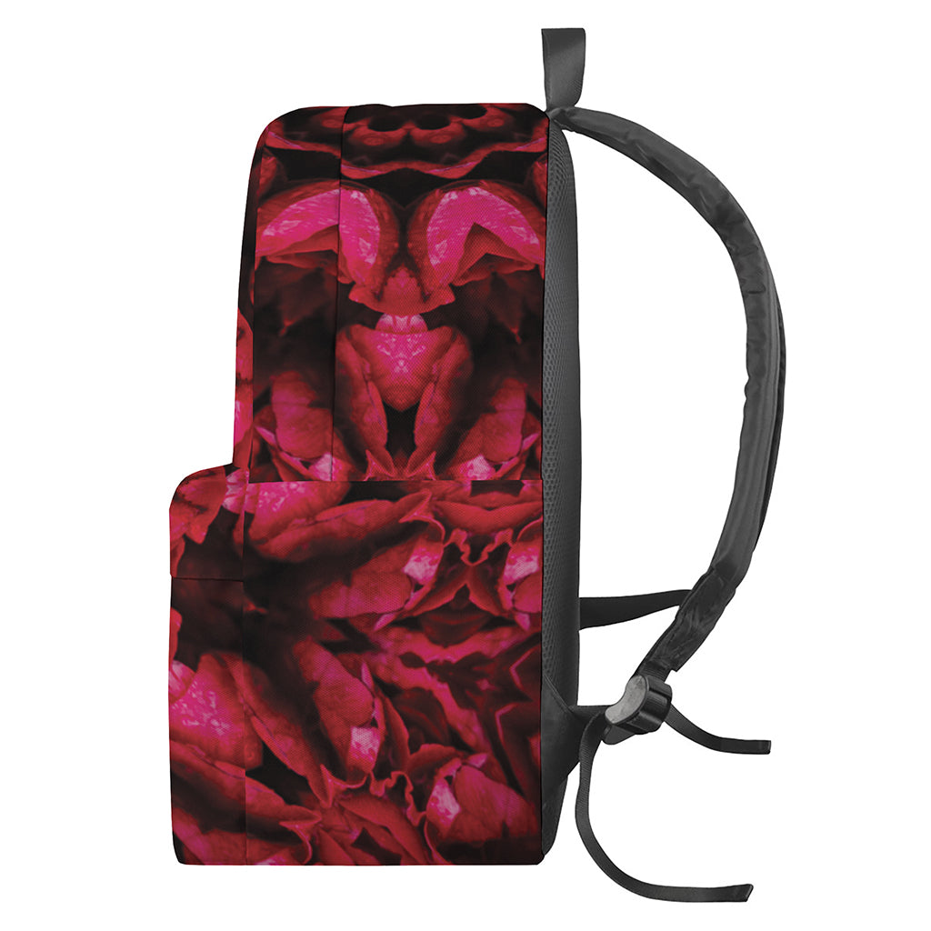 Pink Rose Kaleidoscope Print Backpack