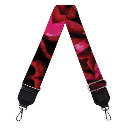 Pink Rose Kaleidoscope Print Bag Strap