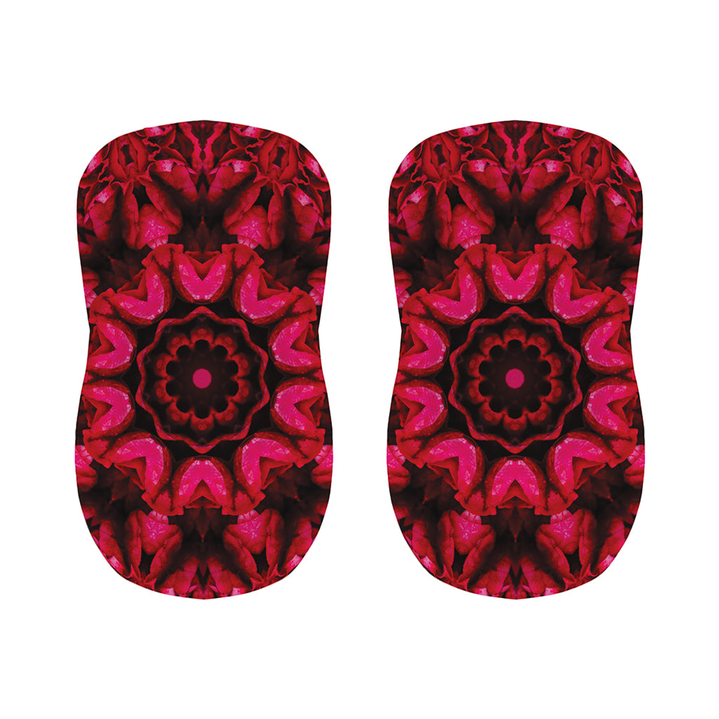 Pink Rose Kaleidoscope Print Bar Stool Covers