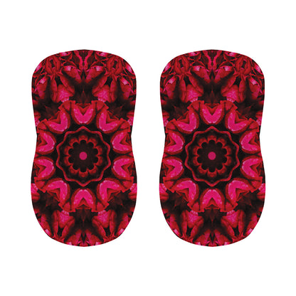 Pink Rose Kaleidoscope Print Bar Stool Covers