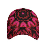 Pink Rose Kaleidoscope Print Baseball Cap