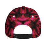 Pink Rose Kaleidoscope Print Baseball Cap