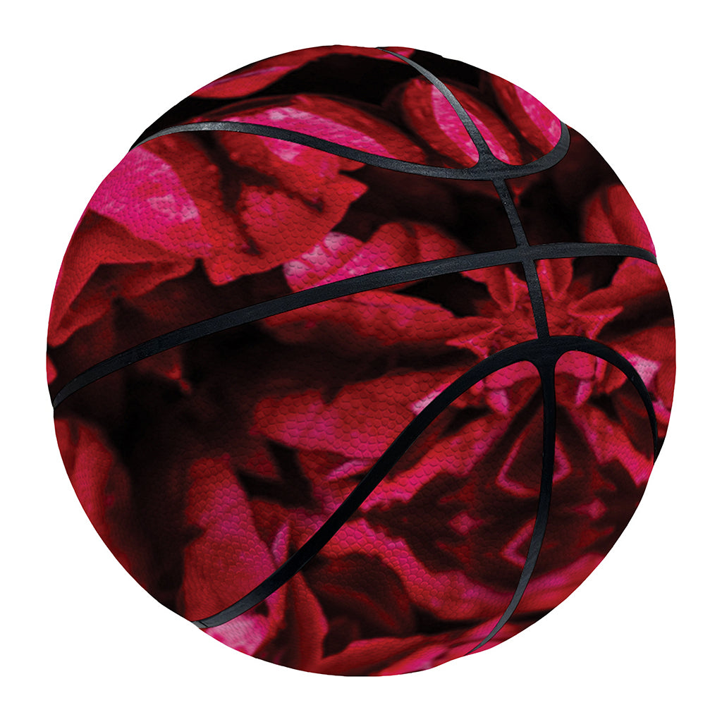 Pink Rose Kaleidoscope Print Basketball