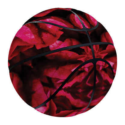 Pink Rose Kaleidoscope Print Basketball