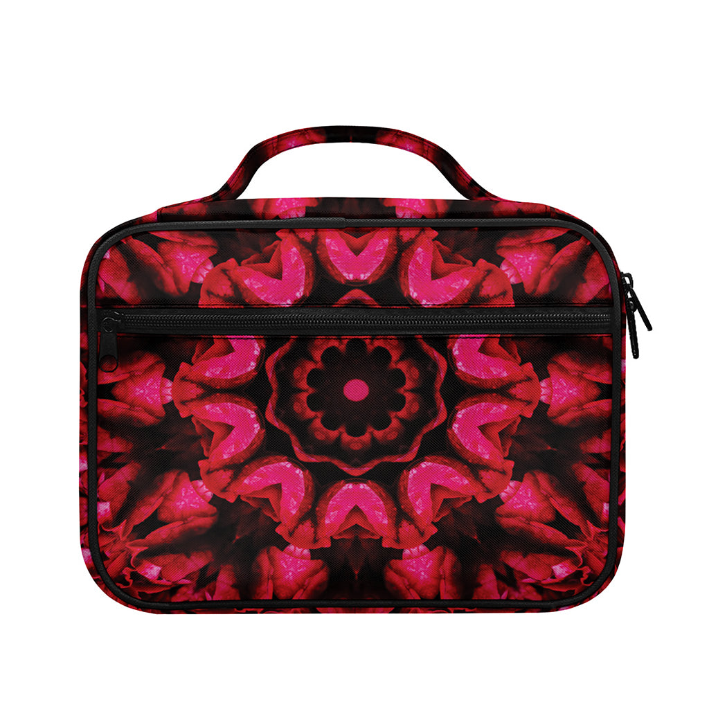 Pink Rose Kaleidoscope Print Briefcase Bible Bag