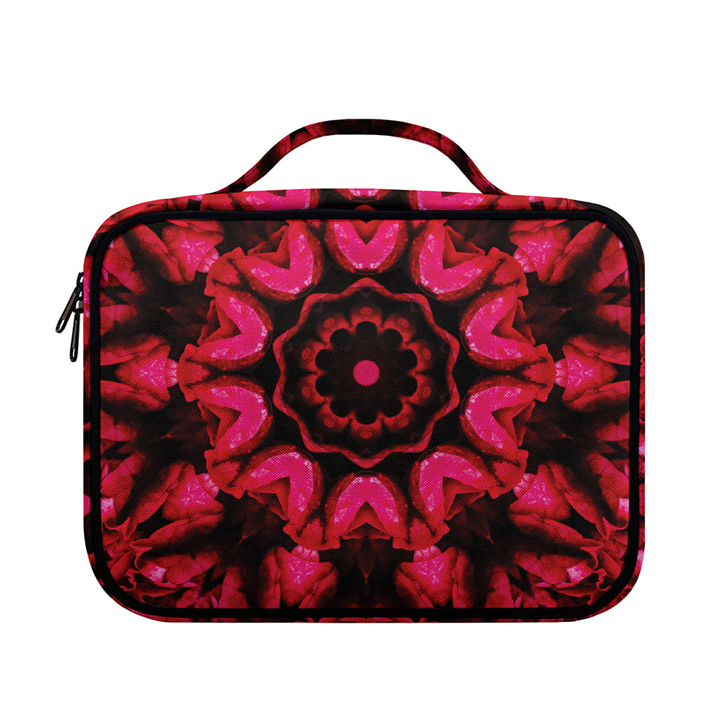 Pink Rose Kaleidoscope Print Briefcase Bible Bag