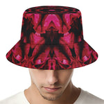 Pink Rose Kaleidoscope Print Bucket Hat