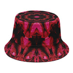Pink Rose Kaleidoscope Print Bucket Hat