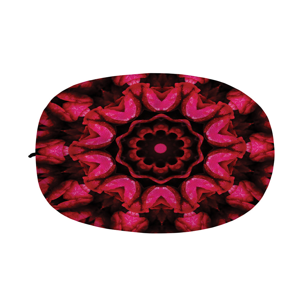 Pink Rose Kaleidoscope Print Car Side Mirror Covers