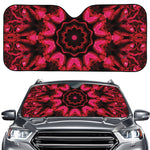 Pink Rose Kaleidoscope Print Car Windshield Sun Shade
