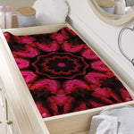 Pink Rose Kaleidoscope Print Changing Pad Cover