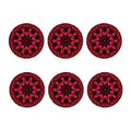 Pink Rose Kaleidoscope Print Coaster Set