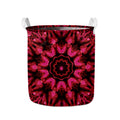 Pink Rose Kaleidoscope Print Collapsible Laundry Basket