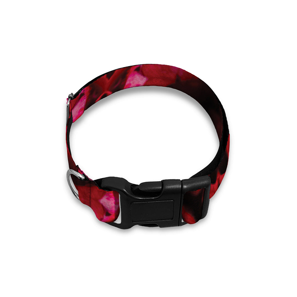 Pink Rose Kaleidoscope Print Dog Collar