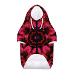 Pink Rose Kaleidoscope Print Dog Zip Up Hoodie