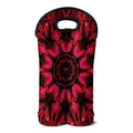 Pink Rose Kaleidoscope Print Double Neoprene Wine Tote