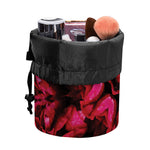 Pink Rose Kaleidoscope Print Drawstring Makeup Bag
