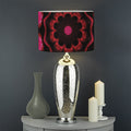 Pink Rose Kaleidoscope Print Drum Lamp Shade