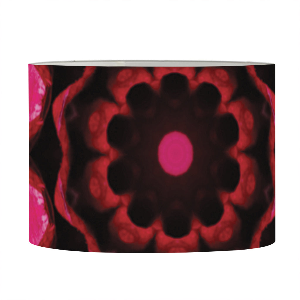 Pink Rose Kaleidoscope Print Drum Lamp Shade