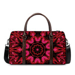 Pink Rose Kaleidoscope Print Duffle Bag