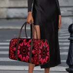 Pink Rose Kaleidoscope Print Duffle Bag