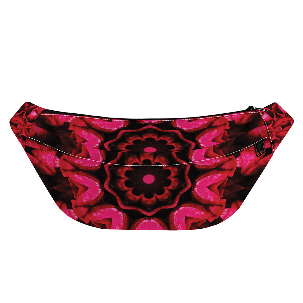 Pink Rose Kaleidoscope Print Fanny Pack