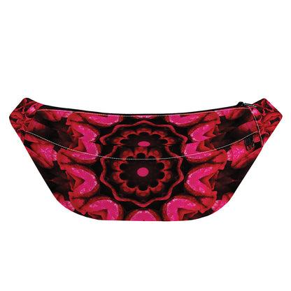 Pink Rose Kaleidoscope Print Fanny Pack