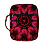 Pink Rose Kaleidoscope Print Front Pocket Bible Bag
