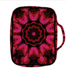 Pink Rose Kaleidoscope Print Front Pocket Bible Bag