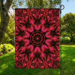 Pink Rose Kaleidoscope Print Garden Flag