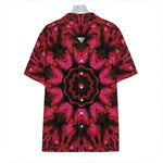 Pink Rose Kaleidoscope Print Hawaiian Shirt