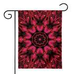 Pink Rose Kaleidoscope Print House Flag