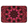 Pink Rose Kaleidoscope Print Indoor Door Mat
