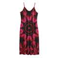 Pink Rose Kaleidoscope Print Jersey Midi Cami Dress
