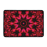 Pink Rose Kaleidoscope Print Kitchen Mat