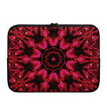 Pink Rose Kaleidoscope Print Laptop Sleeve